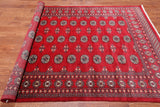 Red Bokhara Hand-Knotted Wool Rug - 5' 8" X 8' 2"
