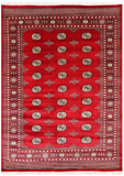 Red Bokhara Hand-Knotted Wool Rug - 5' 8" X 7' 10"