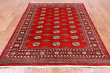 Red Bokhara Hand-Knotted Wool Rug - 5' 8" X 7' 10"