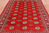 Red Bokhara Hand-Knotted Wool Rug - 5' 8" X 7' 10"
