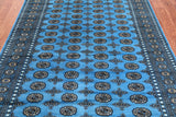 Blue Bokhara Hand-Knotted Wool Rug - 5' 8" X 8' 2"