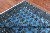 Blue Bokhara Hand-Knotted Wool Rug - 5' 8" X 8' 2"
