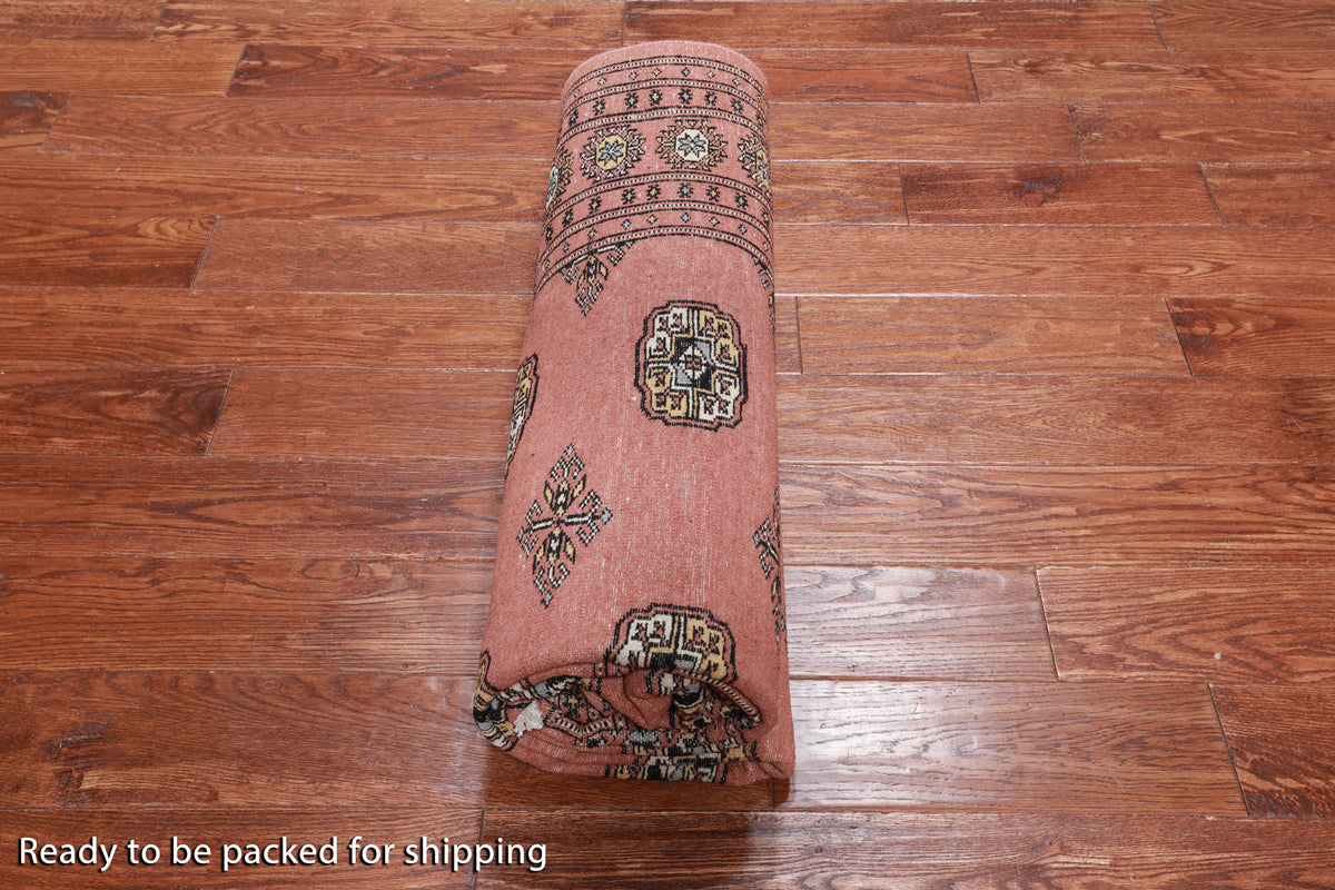Rust Bokhara Hand-Knotted Wool Rug - 5' 7" X 8' 4"