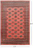 Rust Bokhara Hand-Knotted Wool Rug - 5' 7" X 8' 4"