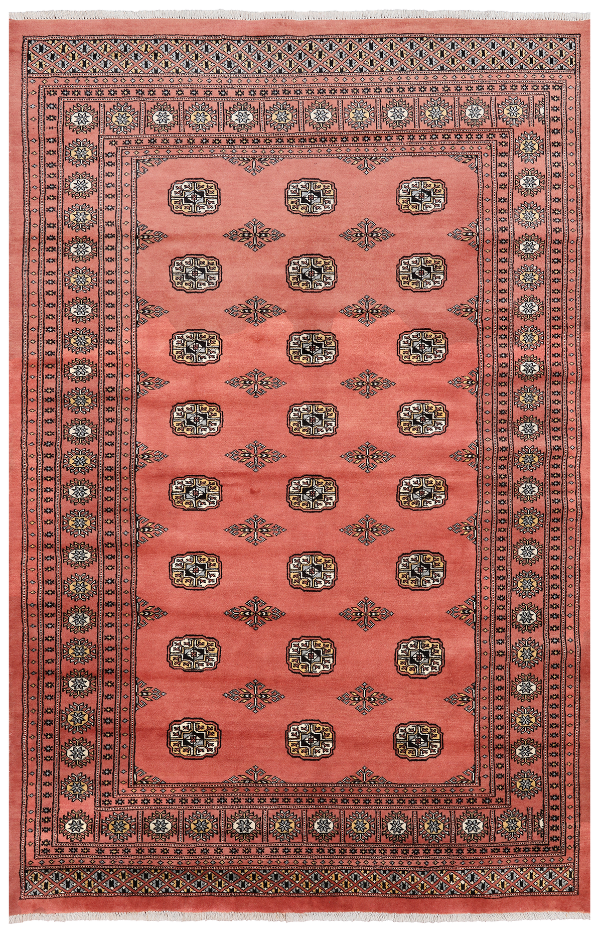 Rust Bokhara Hand-Knotted Wool Rug - 5' 7" X 8' 4"