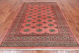 Rust Bokhara Hand-Knotted Wool Rug - 5' 7" X 8' 4"