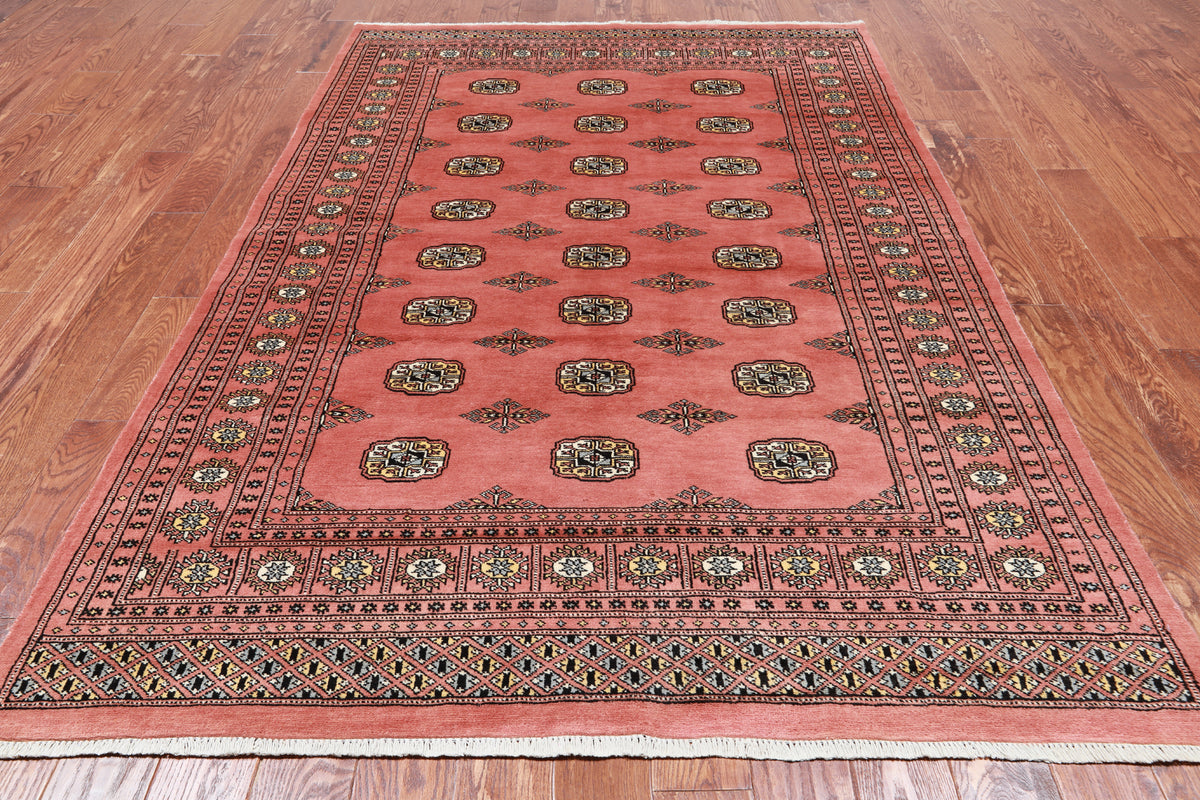 Rust Bokhara Hand-Knotted Wool Rug - 5' 7" X 8' 4"