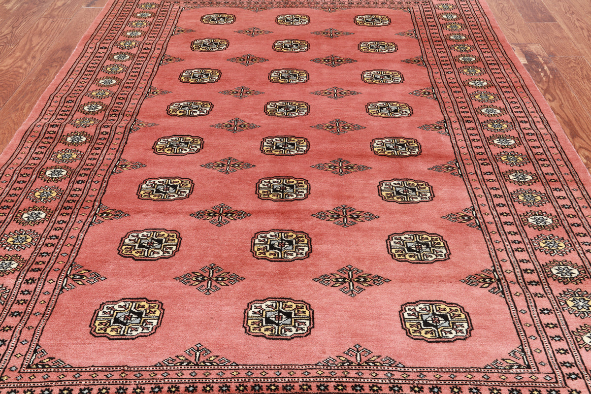 Rust Bokhara Hand-Knotted Wool Rug - 5' 7" X 8' 4"