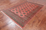 Rust Bokhara Hand-Knotted Wool Rug - 5' 7" X 8' 4"