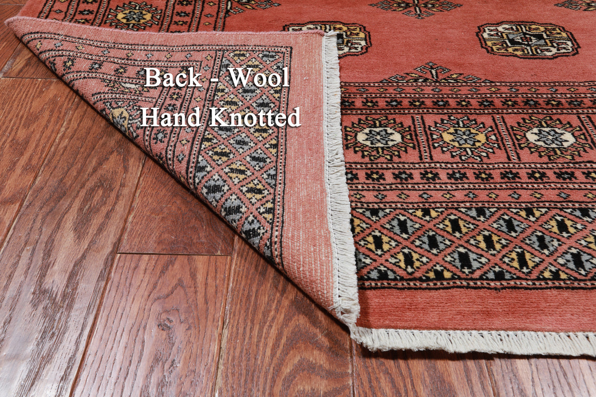 Rust Bokhara Hand-Knotted Wool Rug - 5' 7" X 8' 4"