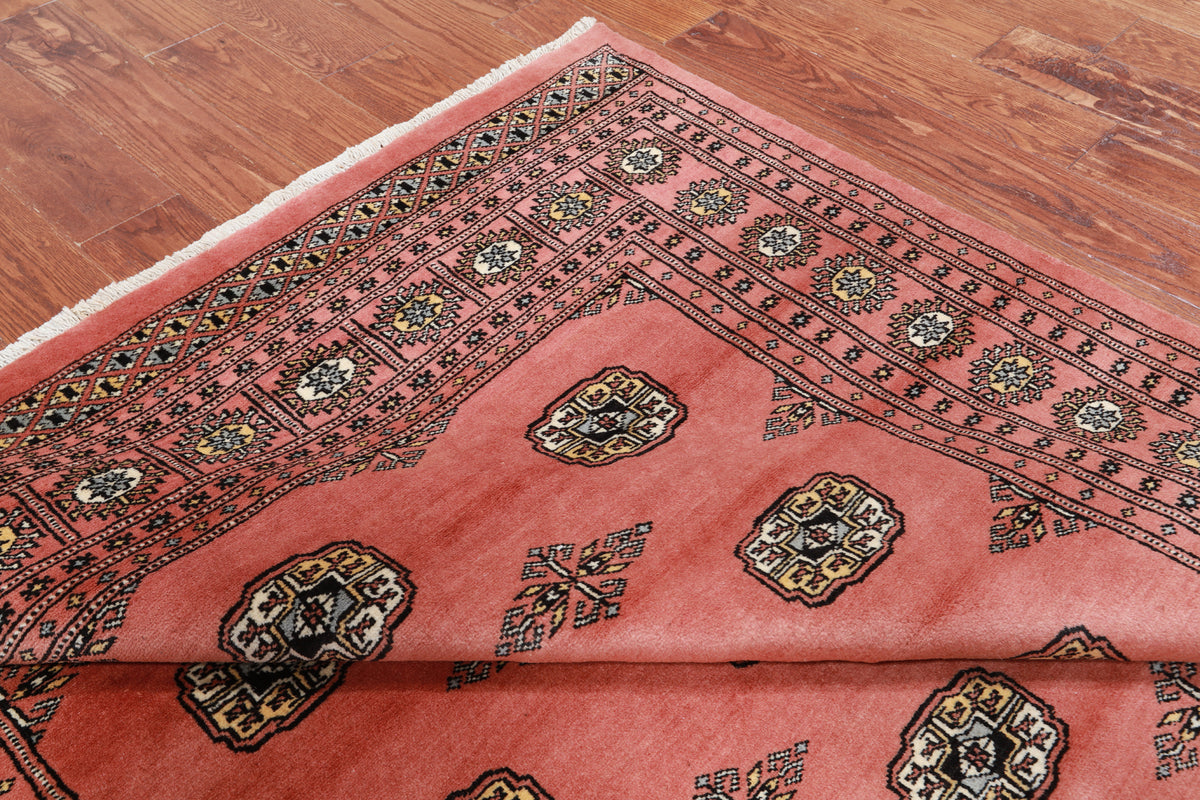 Rust Bokhara Hand-Knotted Wool Rug - 5' 7" X 8' 4"