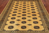 Gold Bokhara Hand Knotted Wool Rug - 5' 7" X 7' 10"