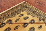 Gold Bokhara Hand Knotted Wool Rug - 5' 7" X 7' 10"