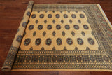 Gold Bokhara Hand Knotted Wool Rug - 5' 7" X 7' 10"
