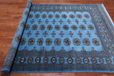 Blue Bokhara Handmade Wool Rug - 5' 6" X 8' 2"