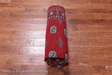 Red Bokhara Hand-Knotted Wool Rug - 5' 7" X 7' 9"