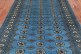 Blue Bokhara Hand Knotted Wool Rug - 5' 6" X 7' 10"