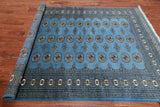 Blue Bokhara Hand Knotted Wool Rug - 5' 6" X 7' 10"