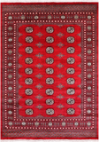 Red Bokhara Hand Knotted Wool Rug - 5' 6" X 7' 10"