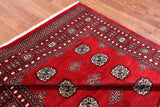 Red Bokhara Hand Knotted Wool Rug - 5' 6" X 7' 10"