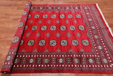Red Bokhara Hand Knotted Wool Rug - 5' 6" X 7' 10"