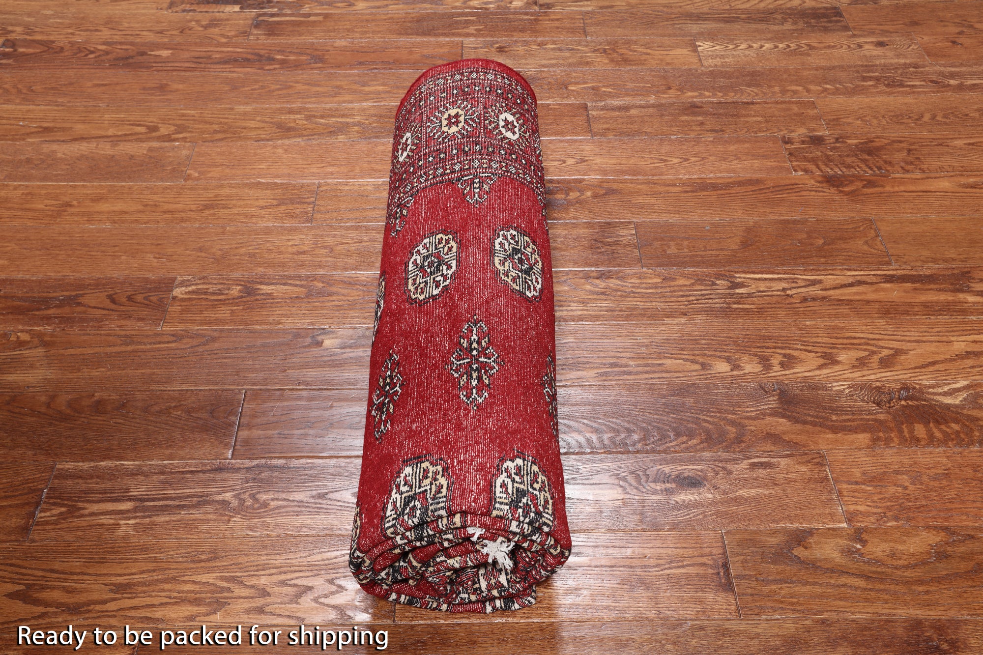 Red Bokhara Handmade Wool Rug - 6' 2" X 9' 0"