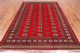 Red Bokhara Handmade Wool Rug - 6' 2" X 9' 0"