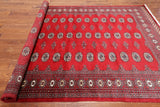 Red Bokhara Handmade Wool Rug - 6' 2" X 9' 0"