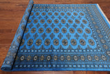 Blue Bokhara Hand Knotted Wool Rug - 6' 1" X 8' 11"