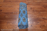 Blue Bokhara Hand Knotted Wool Rug - 6' 1" X 8' 11"