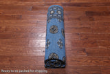 Blue Bokhara Hand-Knotted Wool Rug - 6' 1" X 8' 9"