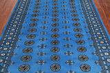 Blue Bokhara Hand-Knotted Wool Rug - 6' 1" X 8' 9"