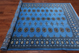 Blue Bokhara Hand-Knotted Wool Rug - 6' 1" X 8' 9"