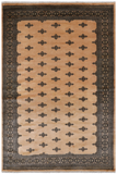 Beige Bokhara Hand-Knotted Wool Rug - 6' 2" X 9' 1"