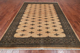 Beige Bokhara Hand-Knotted Wool Rug - 6' 2" X 9' 1"