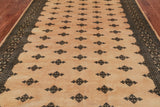 Beige Bokhara Hand-Knotted Wool Rug - 6' 2" X 9' 1"