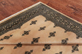 Beige Bokhara Hand-Knotted Wool Rug - 6' 2" X 9' 1"