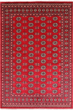 Red Bokhara Hand Knotted Wool Rug - 6' 2" X 8' 9"