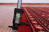 Red Bokhara Hand Knotted Wool Rug - 6' 2" X 8' 9"