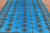 Blue Bokhara Hand-Knotted Wool Rug - 6' 0" X 8' 7"
