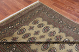 Olive Green Bokhara Hand-Knotted Wool Rug - 6' 0" X 9' 7"