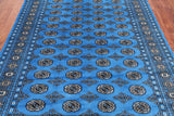 Blue Bokhara Hand Knotted Wool Rug - 6' 1" X 8' 11"