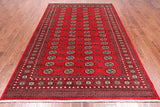 Red Bokhara Hand Knotted Wool Rug - 6' 2" X 9' 5"