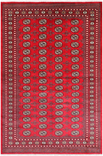 Red Bokhara Hand Knotted Wool Rug - 6' 2" X 9' 5"