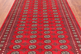 Red Bokhara Hand Knotted Wool Rug - 6' 2" X 9' 5"