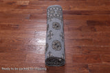 Grey Bokhara Handmade Wool Rug - 6' 2" X 8' 7"