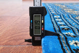 Blue Bokhara Handmade Wool Rug - 6' 1" X 8' 9"