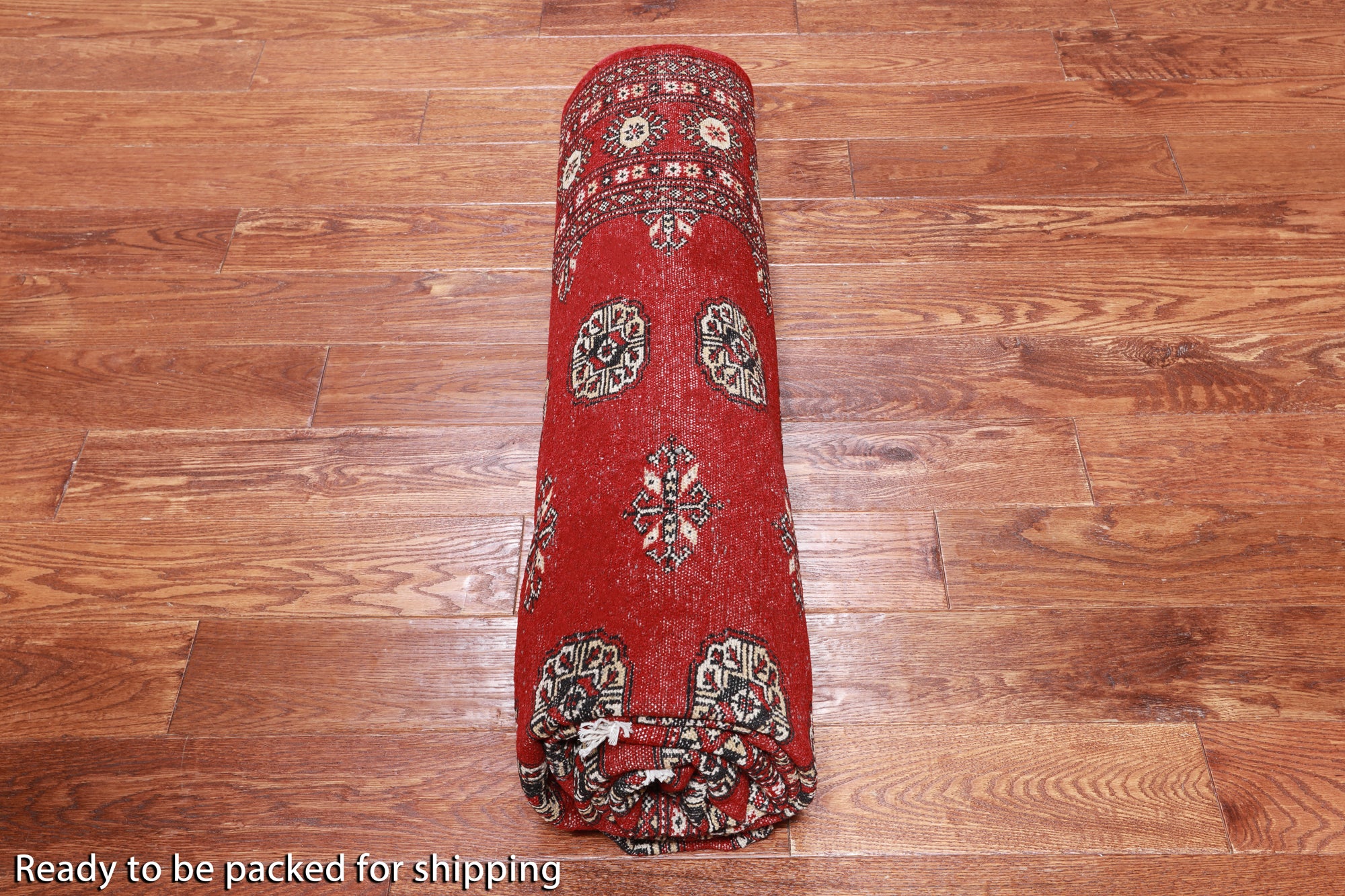 Red Bokhara Hand-Knotted Wool Rug - 6' 1" X 8' 9"