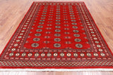 Red Bokhara Hand-Knotted Wool Rug - 6' 1" X 8' 9"