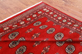 Red Bokhara Hand-Knotted Wool Rug - 6' 1" X 8' 9"